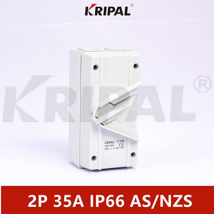 35A IP66 Industry Single Phase Isolator Switch Outdoor Waterproof