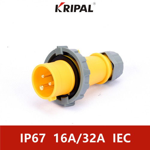 IP67 220V Three Phase Industrial Plug Socket Dustproof IEC standard