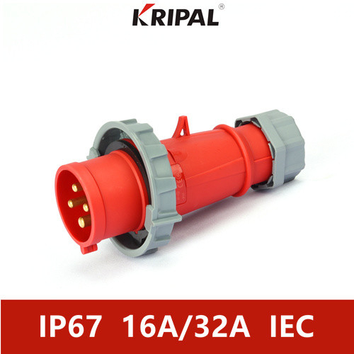 Single Phase 4P 32A IP67 Industrial Phase Inverter Plug Waterproof