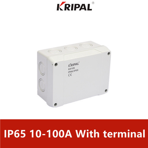 IP65 50A 100A M32 CE Outdoor Junction Box With Terminal Dustproof