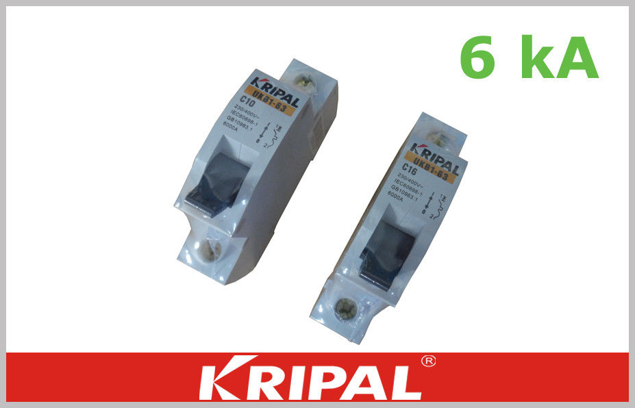 240V / 415V Compact Mini Circuit Breaker 1/2/3/4 P Short Circuit&amp;overload Protection curve B/C/D 6KA 4.5KA on off