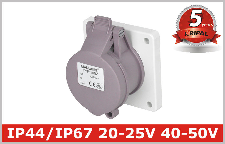 IP44 2P,3P 16A,32A Indoor  Industrial Power Socket / Single Phase Outlets /Low-voltage panel mounted socket