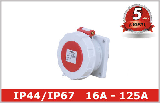 Red 4 Pin 3H Industrial Plugs And Connectors for Reefer Container