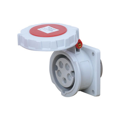 Nylon 380V Three Phase 16A 5P Panel Mounted Socket IEC Standard